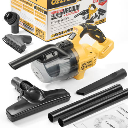 เครื่องดูดฝุ่นแบบมือจับไร้สาย (พร้อมแบตเตอรี่) DELTON รุ่น CV-501B TURBO FORCE 20V 12AH_9